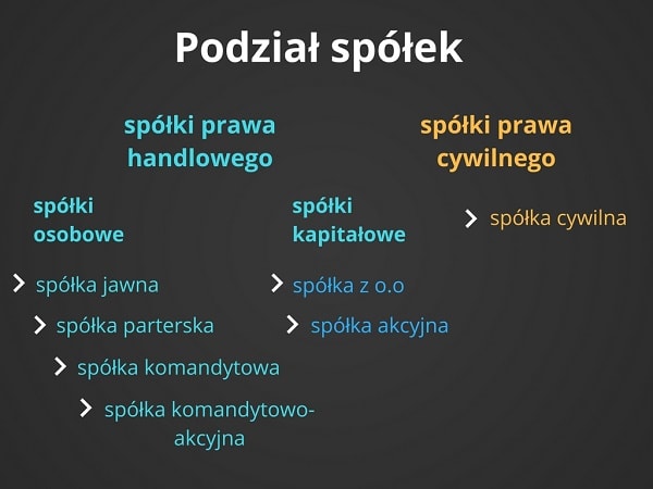 Formy Działalności Gospodarczej –  Podział i Rodzaje Spółek